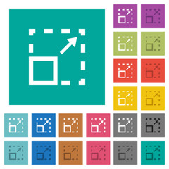 Maximize element square flat multi colored icons