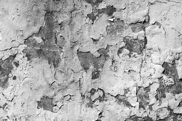 Grunge peeled monochrome wall texture