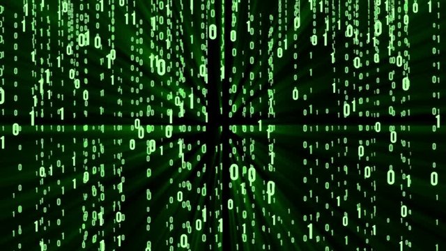 Abstract Matrix Background. Binary Computer Code. Coding and Hacker concept. Motion Tech Background. Available in 4K FullHD and HD video render footage.