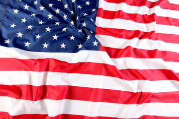 Fototapeta premium Close up of American flag