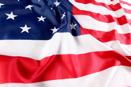 Close up of American flag