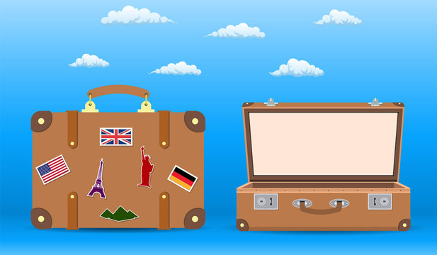 Travel bag vector illustration.