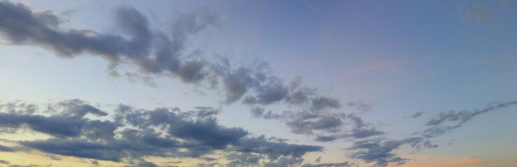 Middle level with low stratus cloud formations on a sunny late afternoon.