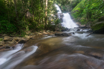 Beautiful waterfall at Inthanon mountain, Chiang Mai province, Thailand