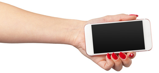 Smart Phone on Hand Isolated