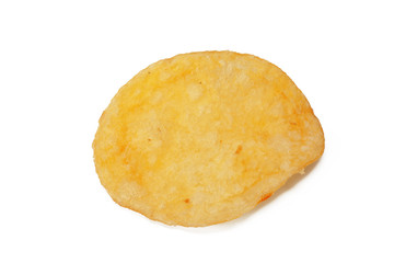 Potato chips isolated on white