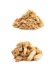 Pile of crushed halva isolated