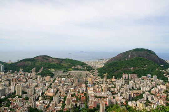 Rio de Janeiro panorama from the corcovado mountain
