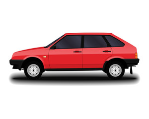 Obraz premium realistic car. hatchback.