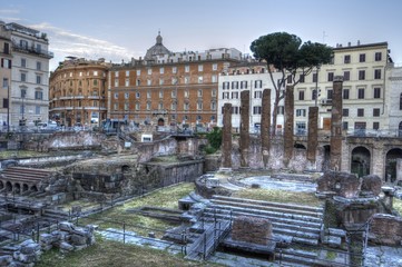Obraz premium Square of Largo di Torre Argentina in Rome, Italy