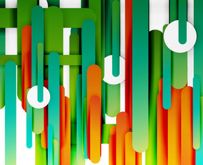 Cut 3d paper color straight lines abstract background