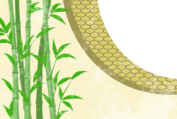 Naklejka premium 竹 背景画像