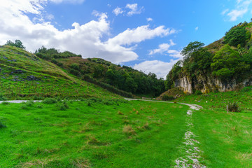 Beautiful Waitomo scenic landscape , North Island of New Zealand