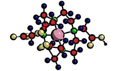 Molecular structure of Gadolinium Gadoteric acid MRI contrast agent -