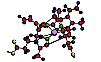Structure of hematin -  iron-containing porphyrin