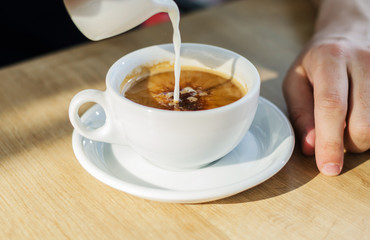 Coffee and milk
