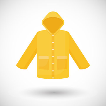 Raincoat vector flat icon