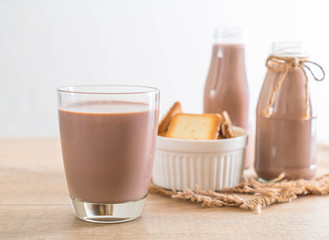 glass of chocolate milk