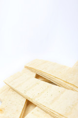 Golden chips on a white background. snack