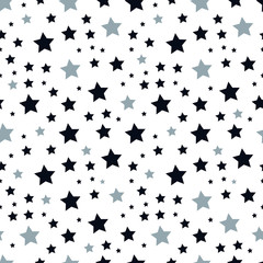 Star seamless pattern. Star background. Chaotic elements. Abstract geometric shape texture. Effect of sky. Design template for wallpaper,wrapping, textile. Vector Illustration