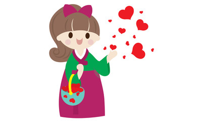 Korean girl for valentine's day