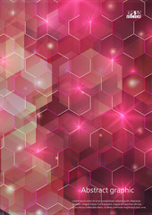 Graphic illustration with geometric pattern. Eps10 Vector illustration.