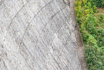 Water dam, Lesnianskie lake, Poland