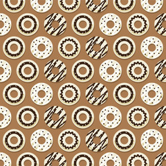 Chocolate Donut Background Vector Illustration