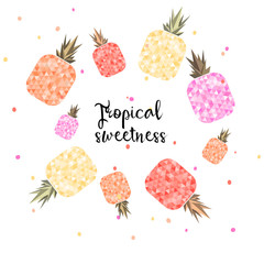 Cute modern pineapple seamless pattern