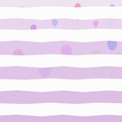 Vector wavy pattern with balloons