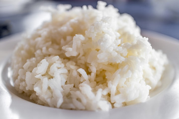 Close up of cooked rice