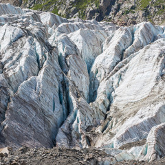 Close view of a melting glacier