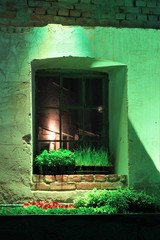 Streets of the city illuminated in romantic light
