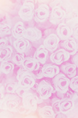 Fototapeta premium Blurred of sweet roses in pastel color style on soft blur bokeh texture for background