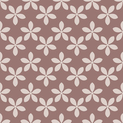 Fototapeta premium Seamless pattern with flower element. Brown and beige abstract wallpaper