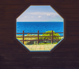 Wood window Ocean View
