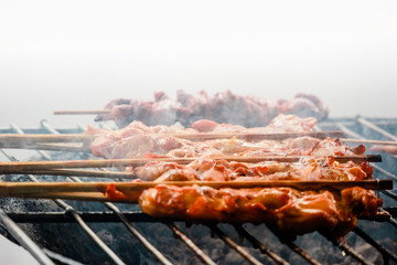 Pork grilled street food Thailand