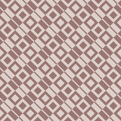 Checkered fabric background. Brown and beige seamless pattern