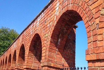 Red bricks fence