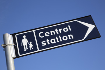 Central Train Station Sign