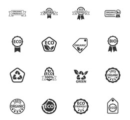 eco label icon set