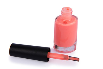 Nail polish bottle isolated on white