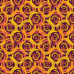 Seamless pattern with abstract flowers. Vector