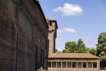 Castello Sforzesco (Sforza Castle) in Milan, Lombardy, Italy, 13-05-2017