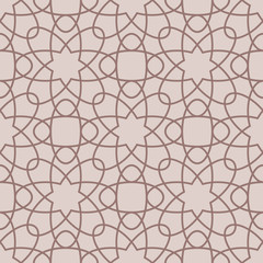 Arabic seamless patterns. Beige ornaments for textile and fabric