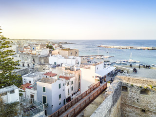Obraz premium Otranto with Aragonese castle, Apulia, Italy