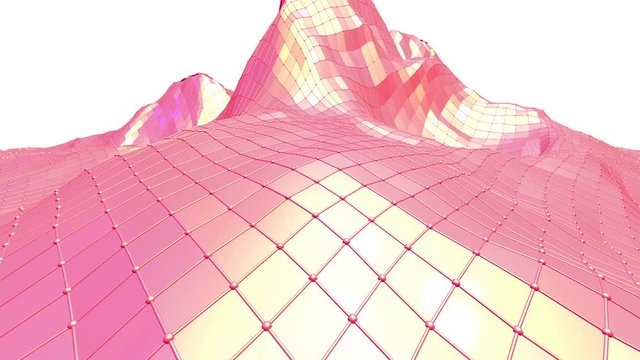 Cartoon modern 3D design. Abstract shining red low poly surface as CG background in stylish low poly design. Polygonal mosaic background with vertex, spikes. Red low poly background.. Free space