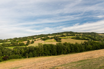 Fototapeta na wymiar Panorama collinare di campagna