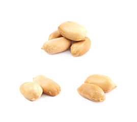 Fototapeta na wymiar Pile of peanuts isolated