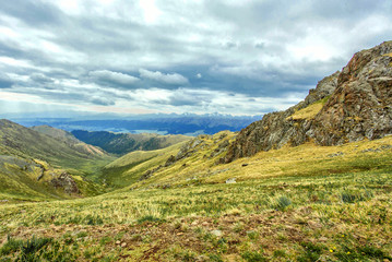 Naklejka premium Assy. Kazakhstan Mountains.